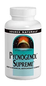 Source Naturals Pycnogenol Supreme 50mg Berry and Botanical Antioxidant Complex for a Broad Range of Free Radical Protection Packed with 500mg Added Vitamin C - 30 Tablets