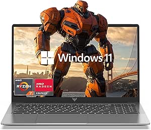 Laptop Computer AMD Ryzen 7 5700U Gaming Laptop 16GB DDR4 512GB M.2 2280 NVMe SSD Windows Laptop Office Laptops Home Laptops Windows11 16.1-inch IPS FHD WIFI6 BT5.2 HDMI Type-C USB3.2