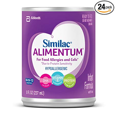 Similac Alimentum Advance Protein Hypoallergenic Formula with Iron, Ready to Feed, 8-Fluid Ounces (Pack of 24)