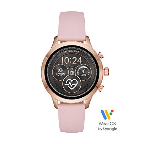 Michael Kors Women's Access Runway Stainless Steel Silicone Smart Watch, Color: Rose gold-tone (Model: MKT5048)