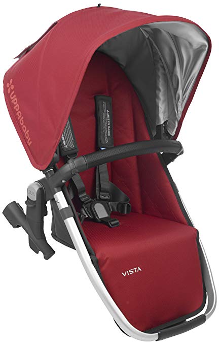 2018 UPPAbaby Vista RumbleSeat -Denny (Red/Silver/Black Leather)