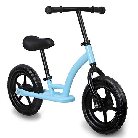 KingSo Kids Balance Bike with Footrest, Lightweight Kids Bike with Freely Adjustable Handlebar & Seat without Tools, EVA Polymer Foam Tire Toddler Bike for 1-5 Years Boys Girls (DIY Stickers Included)