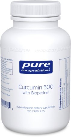Pure Encapsulations - Curcumin 500 with Bioperine - Hypoallergenic Curcumin C3 Complex with Bioperine - 120 Vegetable Capsules