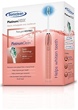 Soniclean Platinum HDX9002 Electric Toothbrush Sonic Technology - Rose Gold