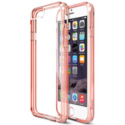 Trianium iPhone 6 Case Clear Cushion Protective Case for Apple iPhone 6 47Scratch Resistant Seamless integrated Shock-Absorbing Bumper Cases Hard Back Panel - Rose Signature TMIP6S06ROSE