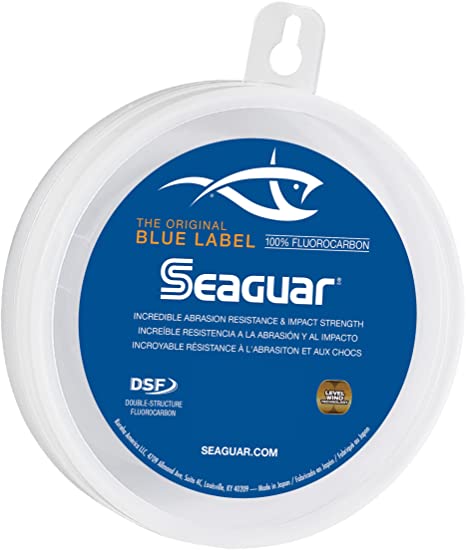 Seaguar Blue Label Fluorocarbon Fishing Line, The Original Fluoro Leader, Incredible Impact and Abrasion Resistance, Fast Sinking, Double Structure for Strength and Softness