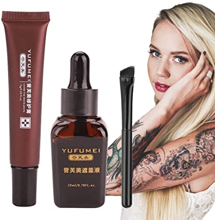 Concealer Makeup Kit, Waterproof Vitiligo Cover Liquid Set Scar Tattoo Concealer Hiding Spots Birthmarks