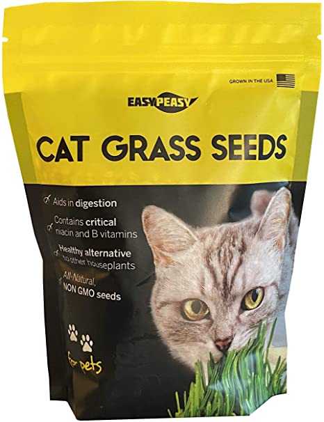 Easy Peasy CATGRASS Seeds | Non GMO | Grown in USA | from Our Farm to Your Home