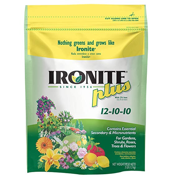 Ironite 100099053 Plus 12-10-10 Plant Fertilizer, 3 LB