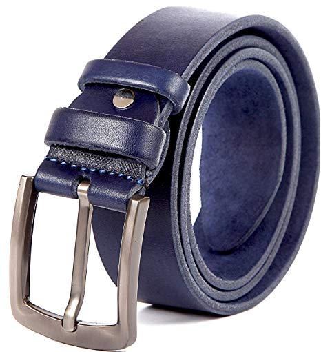Heavy Duty Leather Belt - 100% Thick Solid Cow Leather. Durable and strong.