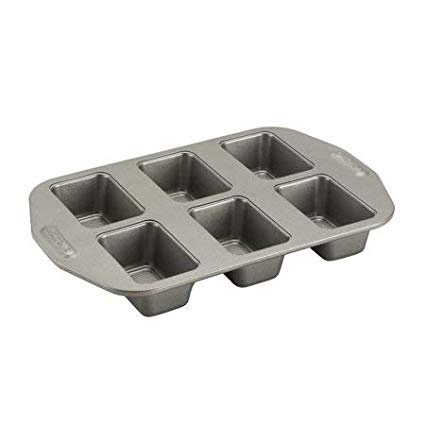 Circulon Nonstick Bakeware 3-Piece Cookie Pan Set, Warm Silver (6-Cup (Mini Loaf Pan))