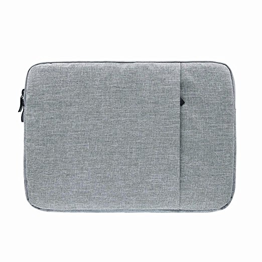 RAINYEAR 15-15.4 Inch Dacron Waterproof Laptop Sleeve Case Universal Polyester Laptop Protective Bag For MacBook/Ultrabook/Dell/HP/Samsung/Sony/Acer/Lenovo(Gray)