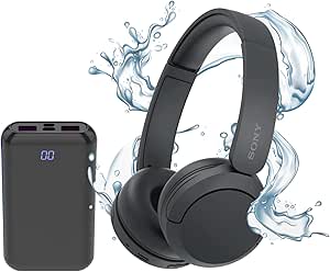 Sony WH-CH520 Compact Easy Carrying Wireless Bluetooth On-Ear Headphones with Microphone (Black) Bundle with Wireless Headphone Accessory (2 Items)