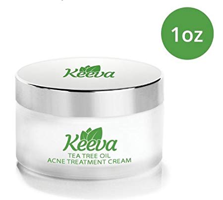 Keeva's Original Tea Tree Oil Acne Treatment Cream. Best Extra Strong Fast Acting Formula for Clearing Severe Acne From Face and Body, Gentle Enough for Sensitive Skin, Cystic & Hormonal Bacne