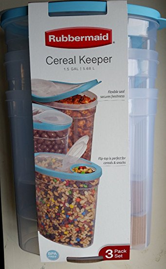 Rubbermaid Cereal Keeper - 1.5 Gal 3-pack Sky Blue