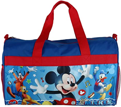 Boys 18" Mickey Mouse Blue/Red Duffel Bag Standard