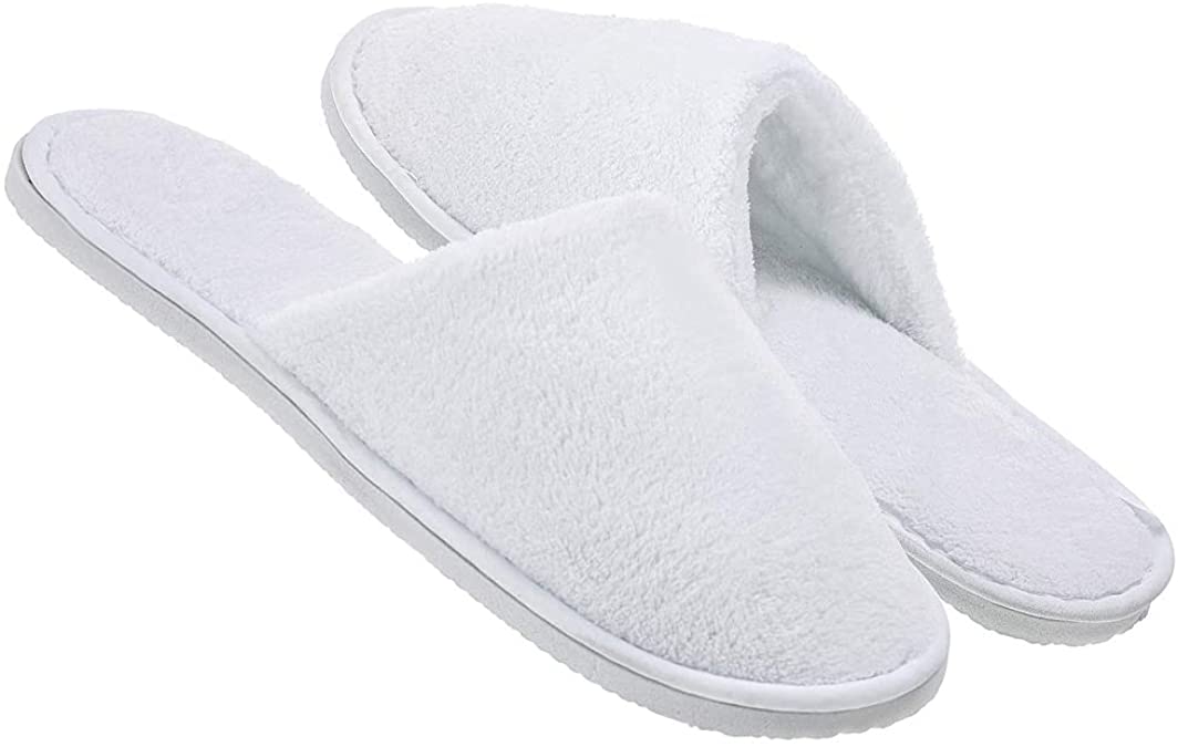 5 Pairs of 5-star Hotel Slippers Disposable Deluxe Closed OR Opened Toe Spa Slippers Washable and Foldable for Spa Party Guests and Travel Disposable