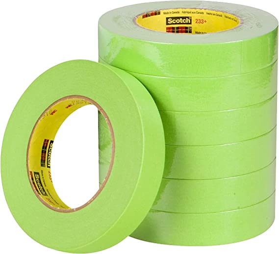 Scotch Performance Masking Tape 233 , 08987, Flexible, Moisture Resistant, Green Color, 24 mm x 55 mm