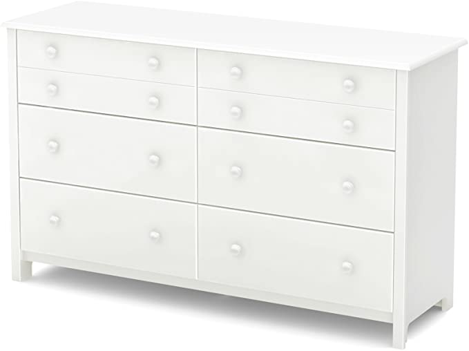South Shore Furniture Little Smileys 6-Drawer Double Dresser, Pure White