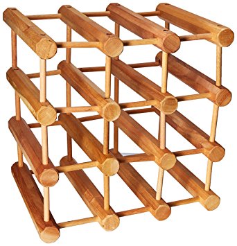 Wine Enthusiast Modular 12 Bottle Wine Rack, Natural