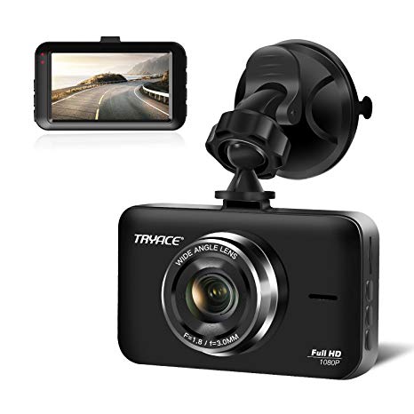 TryAce Dash Cam, 3" LCD FHD 1080P Wide Angle Dashboard Camera Recorder with G-Sensor，Parking Monitor, WDR, Loop Recording（B7 Upgraded）