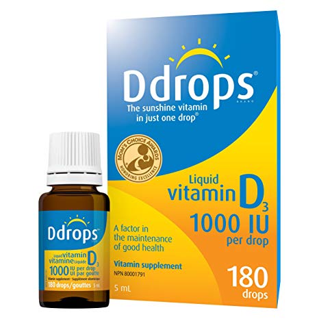 Ddrops Adults 1000IU Liquid Vitamin D3 Drop, 5ml