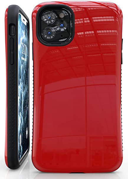 iPhone 11 Pro Case | Premium Luxury Design | Military Grade 15ft. Drop Tested | Wireless Charging | Compatible with Apple iPhone 11 Pro - Red