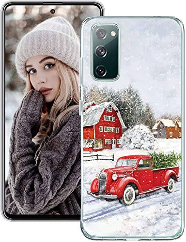 Galaxy S20 FE 5G Case Clear Compatible with Samsung Galaxy S20 FE 5G 6.5" Cell Phone Case Silicone Shockproof Bumper Cases Cute Deer Snowflake Christmas Slim Protective Cover for Galaxy S20 FE 4G/5G