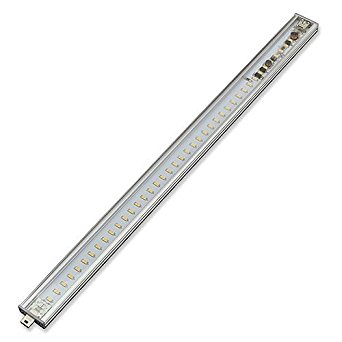 LEDwholesalers Linkable Low Profile Aluminum LED Rigid Strip for Display Case and Under Cabinet Light, 12-Inch, Warm White, 1986WW