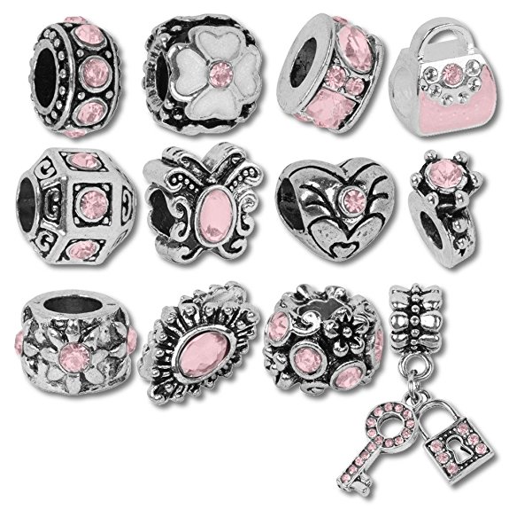 European Charm Bracelet Charms and Beads For Women and Girls Jewelry, Birthstone