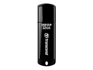 Transcend JetFlash 350 32GB USB 2.0 Flash Drive, 5-year Limited Warranty, Black (TS32GJF350)