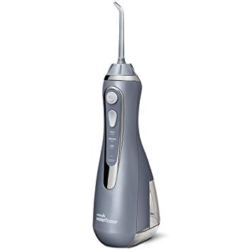 Waterpik Cordless Water Flosser Rechargeable Portable Oral irrigator for Travel & Home – Cordless Advanced, WP-567 Modern Gray
