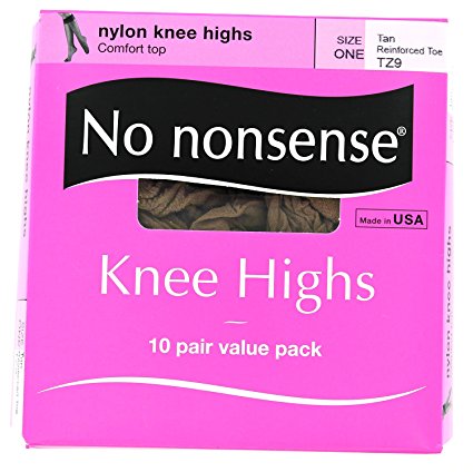 No Nonsense ZA1/TZ9 Size One Tan Knee Highs 10 Pair