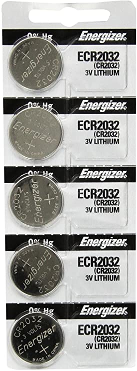 Energizer CR2032 3 Volt Lithium Coin Battery (pack of 5) Brand New In Original Packaging, Factory Fresh