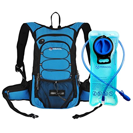 Miracol Hydration Backpack with 2L Water Bladder - Thermal Insulation Pack Keeps Liquid Cool up to 4 Hours – Multiple Storage Compartment– Best Outdoor Gear for Running, Hiking, Cycling and More