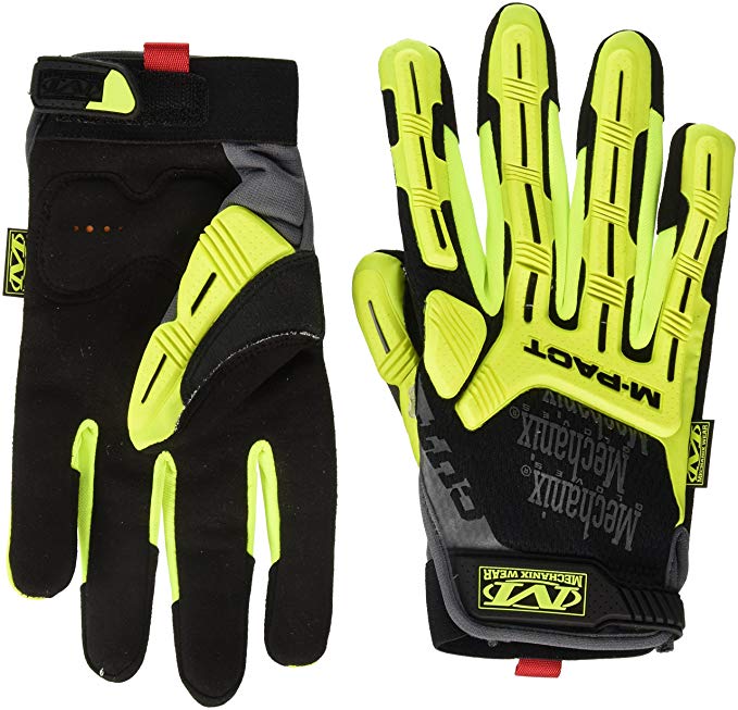 Mechanix Wear - Hi-Viz M-Pact CR5A5 Gloves (Large, Black/Fluorescent Yellow)