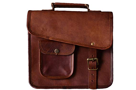 Urban Dezire Men's Genuine Leather Laptop Briefcase Messenger Satchel I pad Tab Tablet Bag 16 inch Compatible with Apple Product