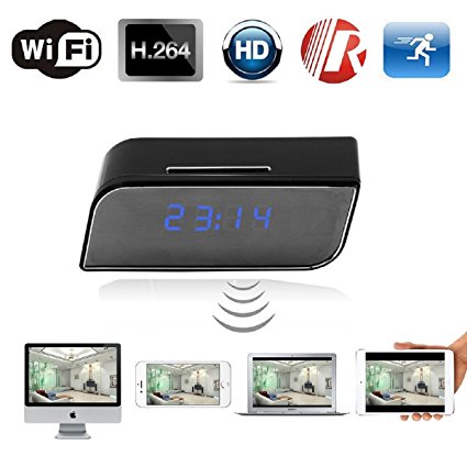 Multipurpose WiFi Hidden Clock Camera Wireless IP HD 720P Spy Camera-Motion Detection Activated Alarm for Home Security and Baby Monitoring Nanny