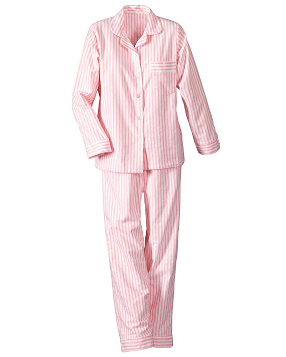 National Long Sleeve Flannel Pajamas, Pink, Misses