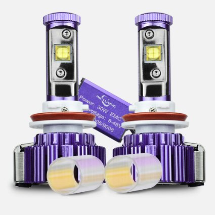 MICTUNING [LUMA ] 9005, HB3 Cree LED Headlight Bulbs - 60W 6,000Lm White(6,000K)/Amber(3,000K) Plug & Play Conversion Kit (Pack of 2)