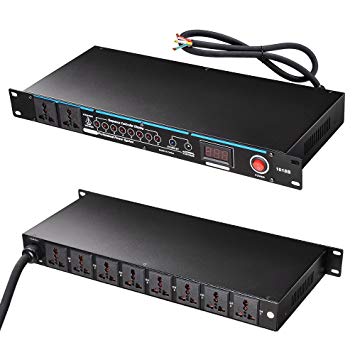 AW 10 Outlets G-type Rack Mountable 30 Amp Power Conditioner with LED Display