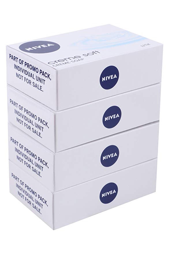 Nivea Creme Soft Creme Soap, 125g (Pack of 4)