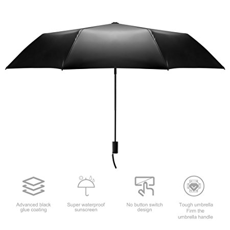 High grade portable sun umbrella, black glue anti UV coating, aluminum alloy umbrella holder, gift boutique, outdoor sunshade, sun block, rain, black umbrella with blue sky bottom.give present