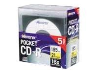 Memorex 185MB/210-Minute 3" Pocket CD-R Media (5-Pack) (Discontinued by Manufacturer)
