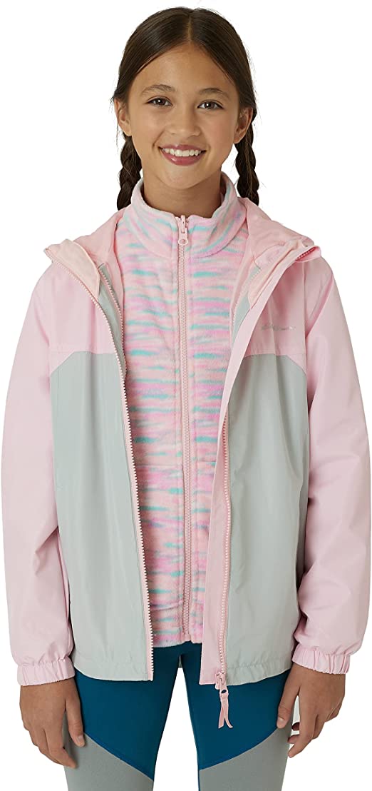 Eddie Bauer Girls' Rain Jacket - Lone Peak Waterproof 3 in 1 Insulated Windbreaker Coat with Removable Fleece Lining (5-20)