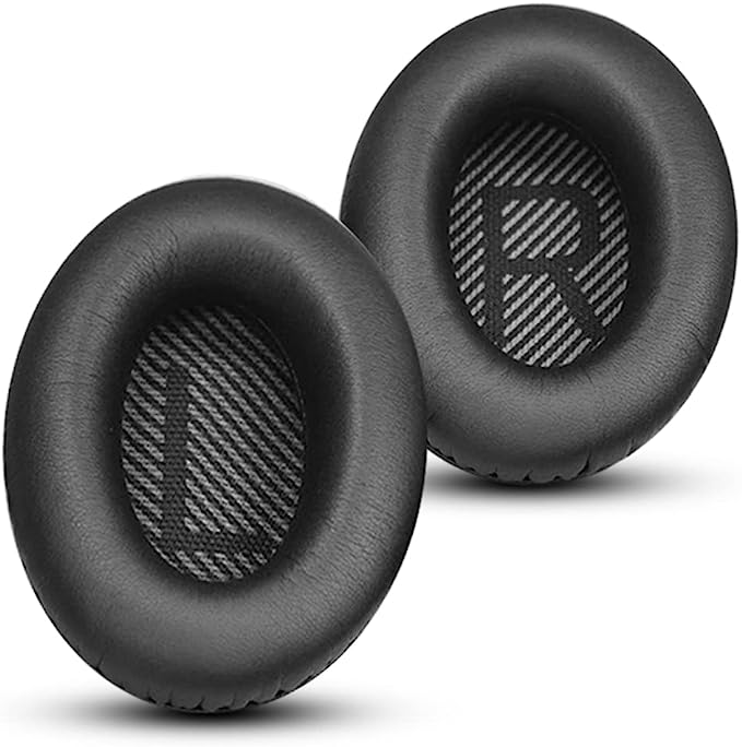Earpad Cushions Replacement for Bose QuietComfort QC 2 15 25 35 Ear Cushions for QC2 QC15 QC25 QC35, Ae2 / Ae2i / Ae2W / Sound Link/Sound True (Black)