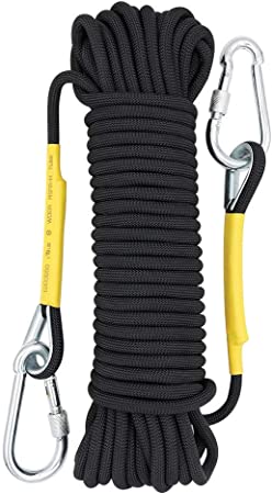 X XBEN Outdoor Climbing Rope 10M(32ft) 20M(64ft) 30M (96ft) 50M(160ft) 70M(230ft) Static Rock Climbing Rope, Escape Rope Ice Climbing Equipment Fire Rescue Parachute Rope
