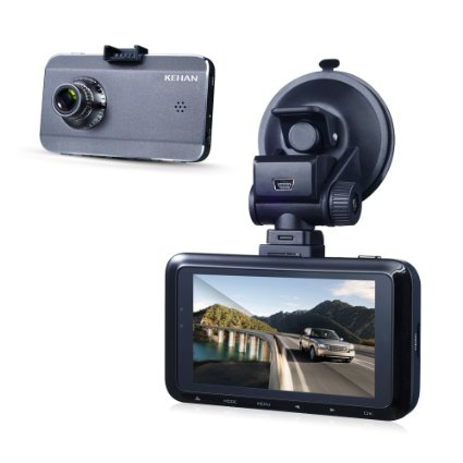 KEHAN KH903-50V Super HD 2560*1080 2304*1296 Car DVR Dash Cam Dashboard 170 Degree Super Wide Viewing Angle 3.0" LCD Screen Ambarella A7LA50 OV4689 with G-Sensor HDR Nightvision Motion Detection 6-Glass Lens