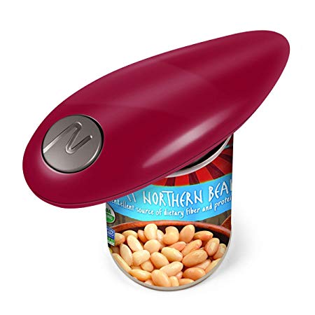 Can Opener Electric, Restaurant Can Opener Electric, Kitchen Can Opener, Automatic Can/Tin Opener with One Touch Switch, Hand Free Can Opener, Regular And Smooth Lid, Chef’s Best Choice (Red)