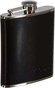 Zippo Leather Wrapped Hip Flask| 6 oz Leakproof Flask | Perfect for Mens Gifts Birthday Anniversary Collectors Item Accessories | Mocha